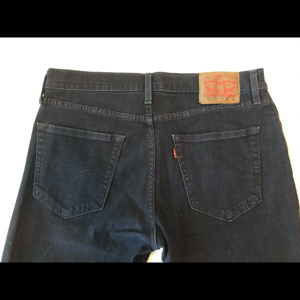 Washed blue black Levi’s 512 slim fit W33 L32